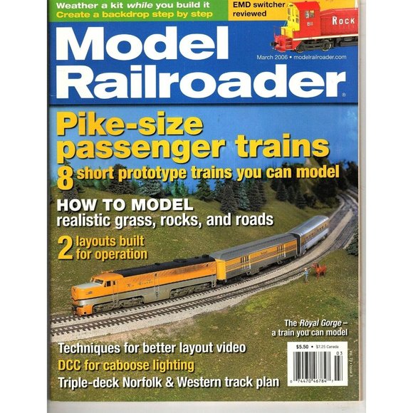 Model Railroader Magazine March 2006 Pike-Sized Passenger Trains - Picture 1 of 1